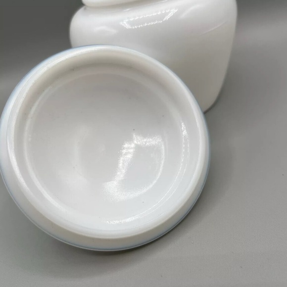 Vintage Avon Milk Glass Jar With Lid Floral Bird Ginger Jar #7 - Picture 3 of 5